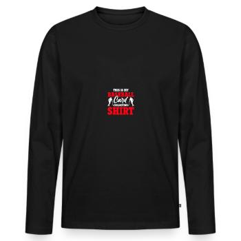 Baseball Card Collector Baseball Card - T-shirt manches longues Premium bio Homme - noir - Devant - Nico (187cm)