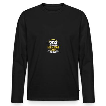 Baseball Card Collector Baseball Card - T-shirt manches longues Premium bio Homme - noir - Devant - Nico (187cm)
