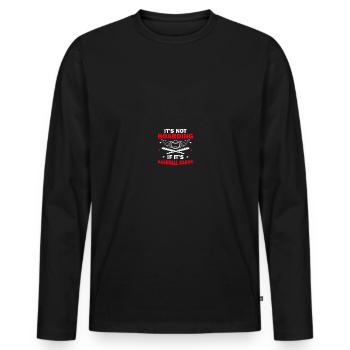 Baseball Card Collector Baseball Card - T-shirt manches longues Premium bio Homme - noir - Devant - Nico (187cm)