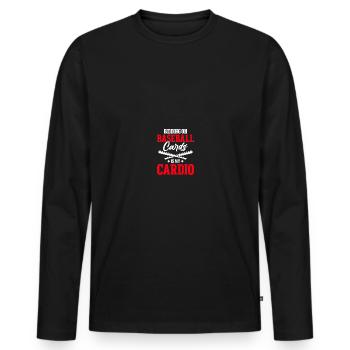 Baseball Card Collector Baseball Card - T-shirt manches longues Premium bio Homme - noir - Devant - Nico (187cm)