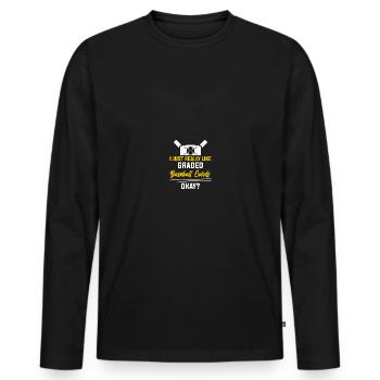 Baseball Card Collector Baseball Card - T-shirt manches longues Premium bio Homme - noir - Devant - Nico (187cm)