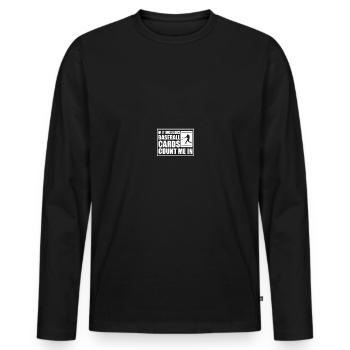Baseball Card Collector Baseball Card - T-shirt manches longues Premium bio Homme - noir - Devant - Nico (187cm)
