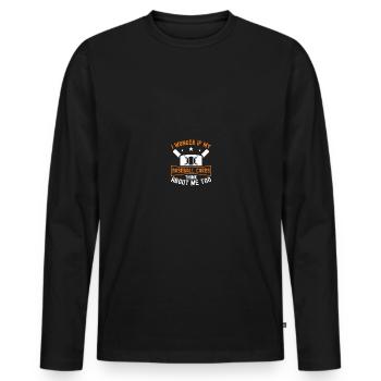 Baseball Card Collector Baseball Card - T-shirt manches longues Premium bio Homme - noir - Devant - Nico (187cm)