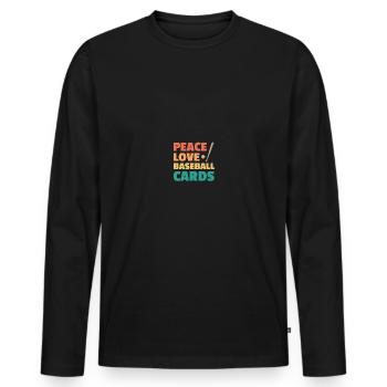 Baseball Card Collector Baseball Card - T-shirt manches longues Premium bio Homme - noir - Devant - Nico (187cm)