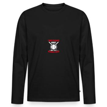 Baseball Card Collector Baseball Card - T-shirt manches longues Premium bio Homme - noir - Devant - Nico (187cm)