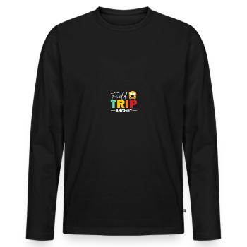 Journée d’excursion de l’enseignant sur le terrain - T-shirt manches longues Premium bio Homme - noir - Devant - Nico (187cm)