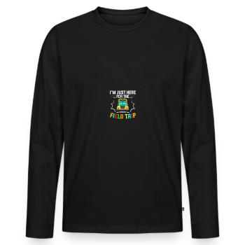 Journée d’excursion de l’enseignant sur le terrain - T-shirt manches longues Premium bio Homme - noir - Devant - Nico (187cm)