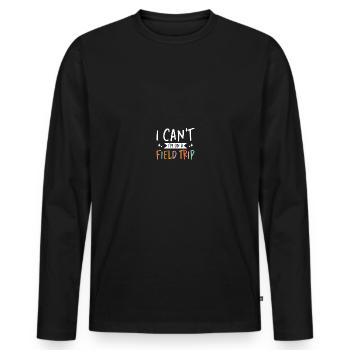 Journée d’excursion de l’enseignant sur le terrain - T-shirt manches longues Premium bio Homme - noir - Devant - Nico (187cm)