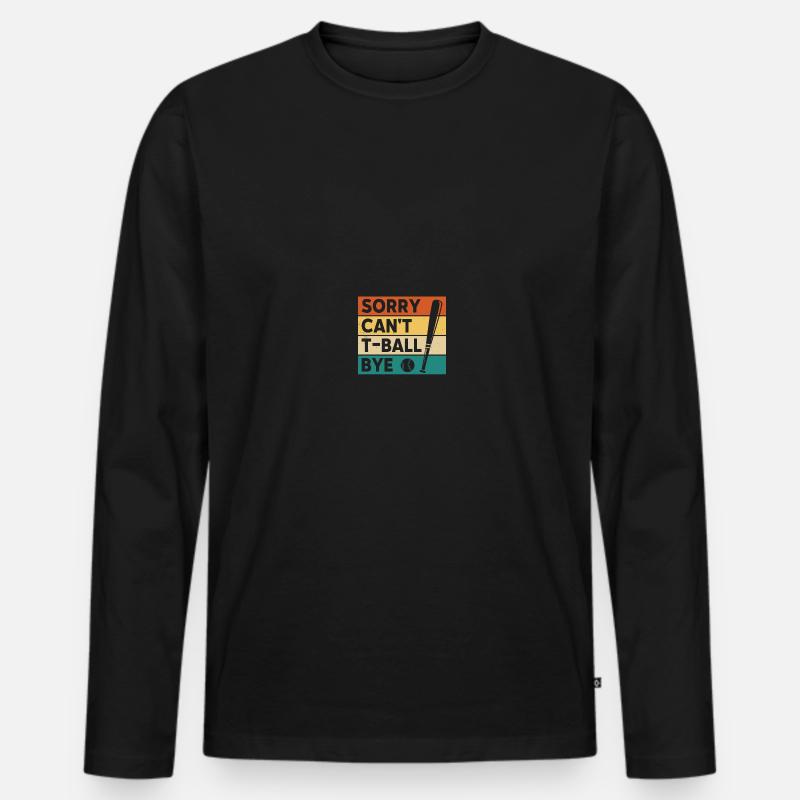 Teeball Tee Ball Tball Mom - Männer Premium Bio Langarmshirt - Schwarz