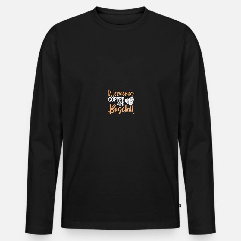 Baseball Mama - Männer Premium Bio Langarmshirt - Schwarz