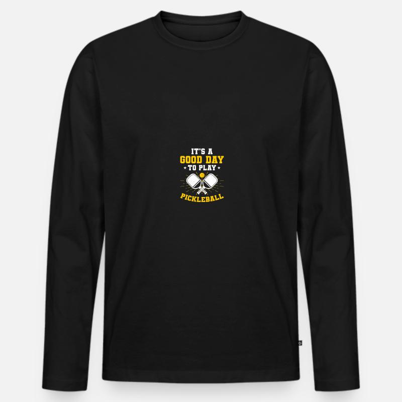 Pickle Ball Pickleball Küche - Männer Premium Bio Langarmshirt - Schwarz