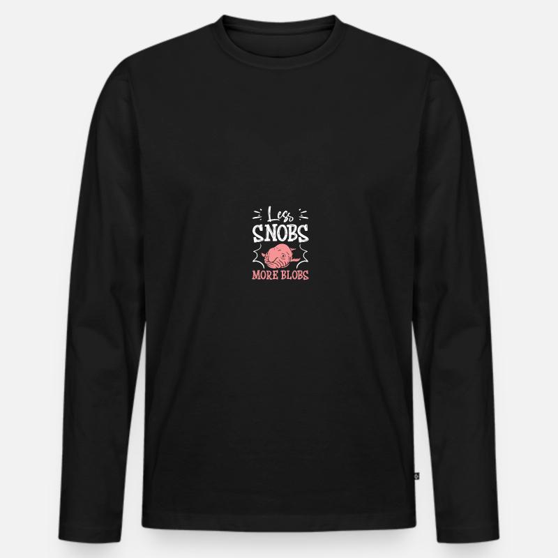 Blob-Fisch Blobfisch - Männer Premium Bio Langarmshirt - Schwarz