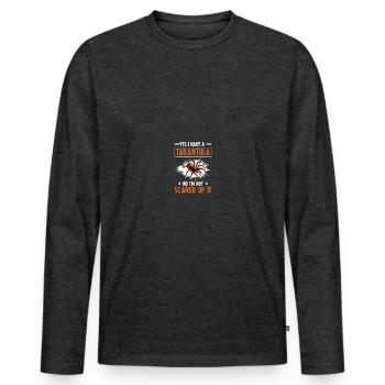 Spider Lovers Tarantula Owners - Men's Premium Organic Long Sleeve Shirt - heather anthracite - Front - Nico (187cm)