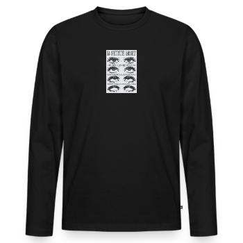 La Petite Mort Eye Illustration - Men's Premium Organic Long Sleeve Shirt - black - Front - Nico (187cm)