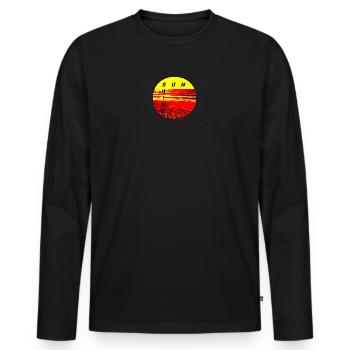 SunShine Fire Sunset Summer Sun Fire - Men's Premium Organic Long Sleeve Shirt - black - Front - Nico (187cm)