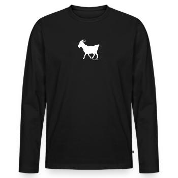 Silhouette de bouc émissaire - T-shirt manches longues Premium bio Homme - noir - Devant - Nico (187cm)