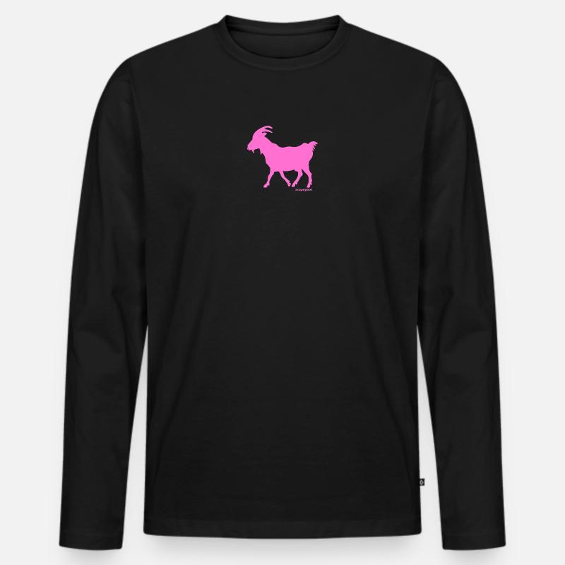 Sündenbock rosa - Männer Premium Bio Langarmshirt - Schwarz