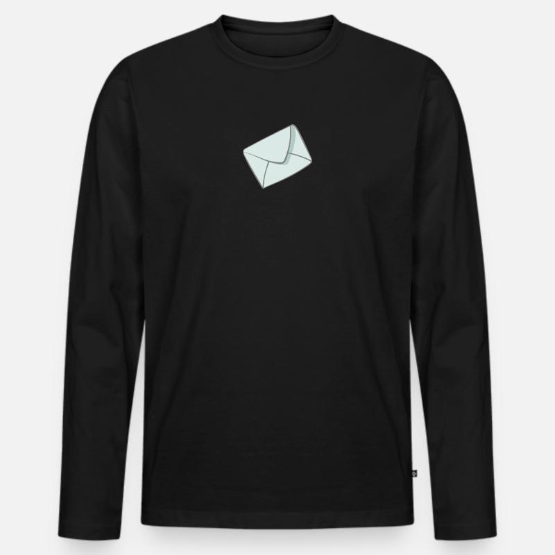 Brief - Männer Premium Bio Langarmshirt - Schwarz