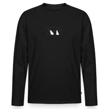 Snowball fight - Men's Premium Organic Long Sleeve Shirt - black - Front - Nico (187cm)