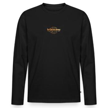 In Christ alone - Männer Premium Bio Langarmshirt - Schwarz - Vorne - Nico (187cm)