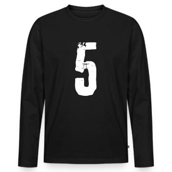 Numéro 5 ! Fétiche ! - T-shirt manches longues Premium bio Homme - noir - Devant - Nico (187cm)