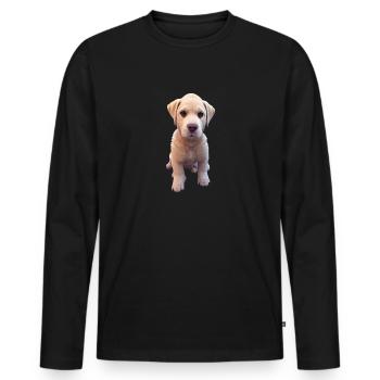 Labrador Dog - Labrador - T-shirt manches longues Premium bio Homme - noir - Devant - Nico (187cm)