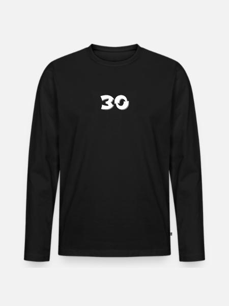 Jährige, gratulieren, 30 schattiert - Männer Premium Bio Langarmshirt - Schwarz