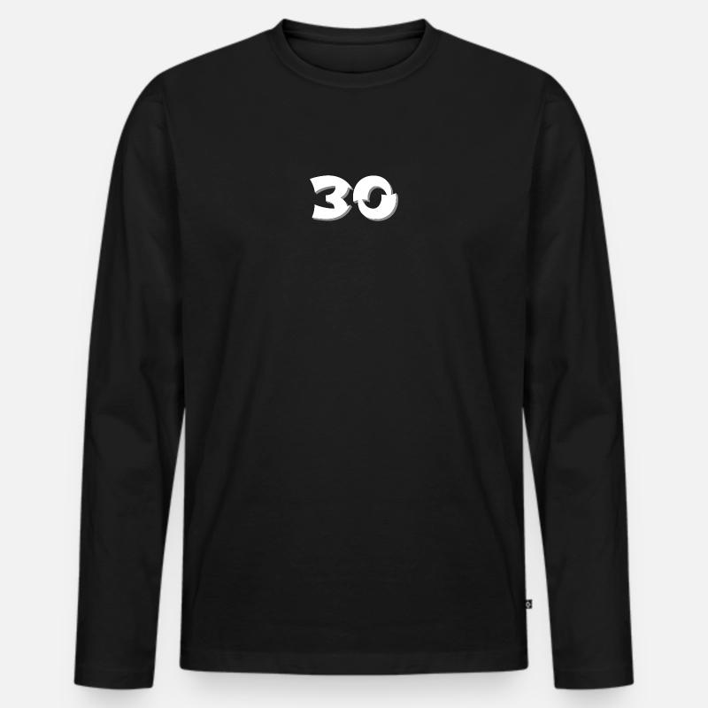 Jährige, gratulieren, 30 schattiert - Männer Premium Bio Langarmshirt - Schwarz