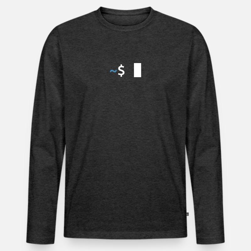 Commande Linux Shell T-shirt manches longues Premium bio Homme