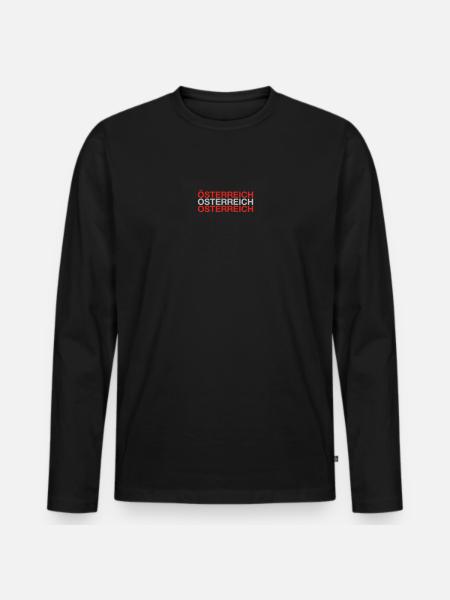 AUSTRIA Austria Flag - Men's Premium Organic Long Sleeve Shirt - black
