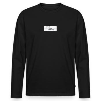 Ghost Your Therapist - Männer Premium Bio Langarmshirt - Schwarz - Vorne - Nico (187cm)