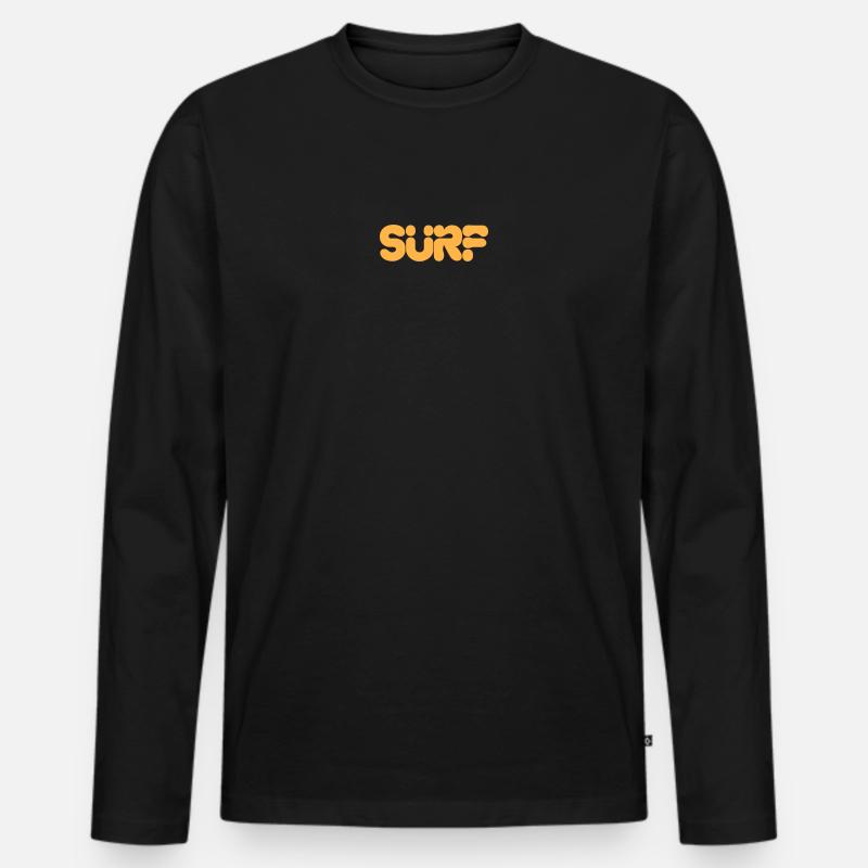 Lebendiges abstraktes Grafikdesign - Männer Premium Bio Langarmshirt - Schwarz