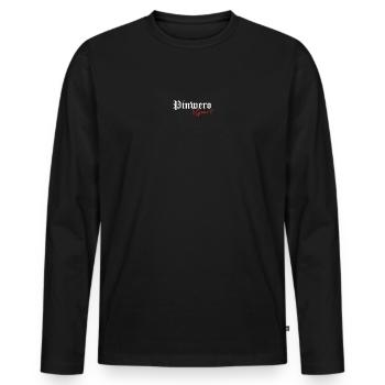 Pinwero Sport - Männer Premium Bio Langarmshirt - Schwarz - Vorne - Nico (187cm)