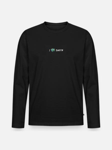 I love the earth white - Men's Premium Organic Long Sleeve Shirt - black