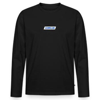 Bayerisches T-Shirt für Lebakas-Junkies - Männer Premium Bio Langarmshirt - Schwarz - Vorne - Nico (187cm)