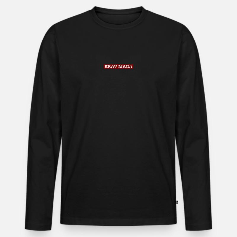 Krav Maga - Männer Premium Bio Langarmshirt - Schwarz