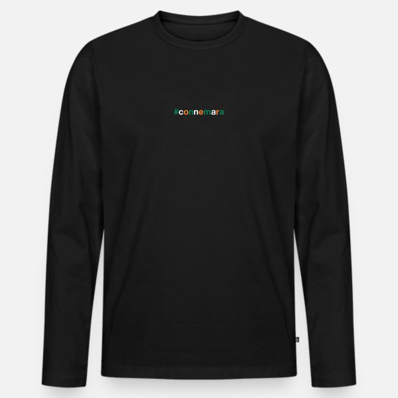 CONNEMARA Irish flag - Männer Premium Bio Langarmshirt - Schwarz