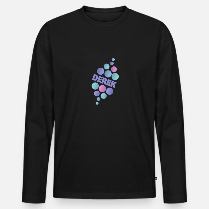 Derek - Männer Premium Bio Langarmshirt - Schwarz
