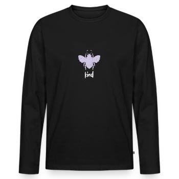 Purple Pastel Bee Child Bee Be Child - T-shirt manches longues Premium bio Homme - noir - Devant - Nico (187cm)
