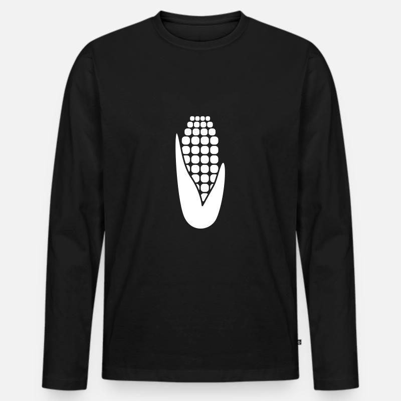 Mais - Männer Premium Bio Langarmshirt - Schwarz