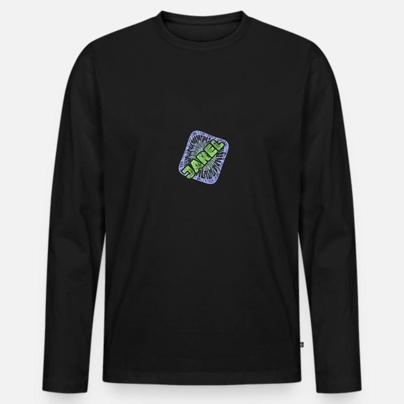 Jarel Jarel - Männer Premium Bio Langarmshirt - Schwarz