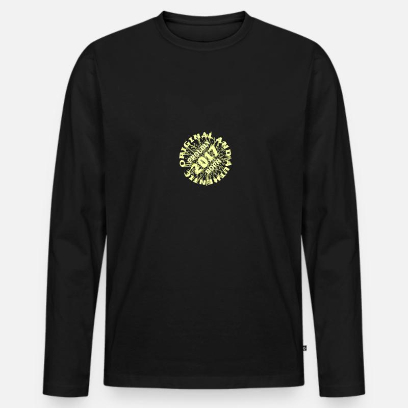 2017 - Männer Premium Bio Langarmshirt - Schwarz