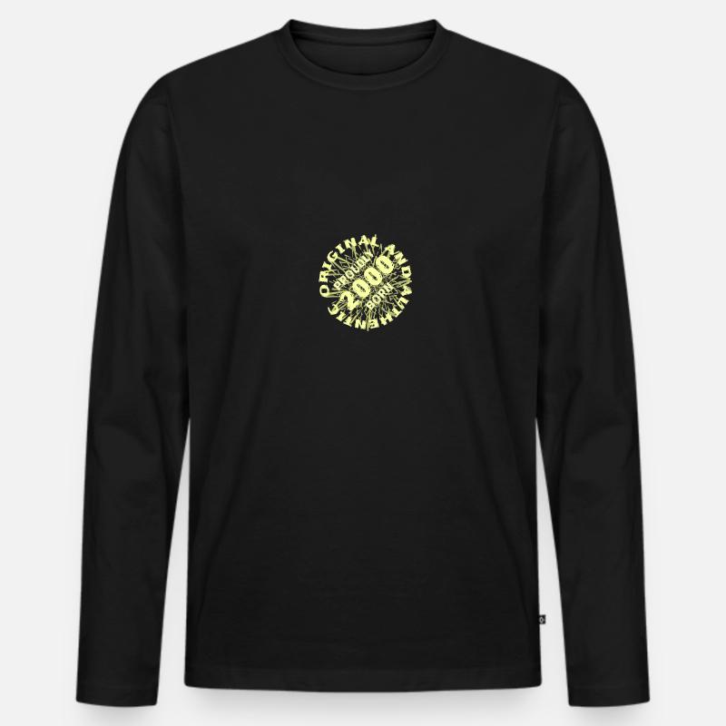 Original 2000 - Männer Premium Bio Langarmshirt - Schwarz
