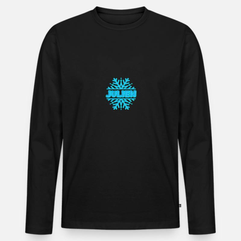Julien - Männer Premium Bio Langarmshirt - Schwarz