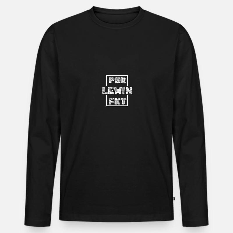 Lewin Lewin - Männer Premium Bio Langarmshirt - Schwarz