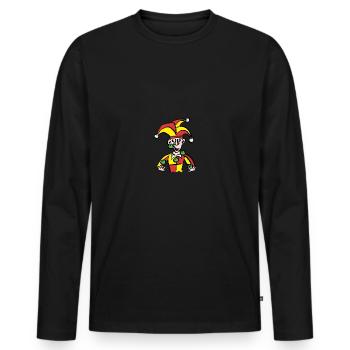 Clown / Joker - Männer Premium Bio Langarmshirt - Schwarz - Vorne - Nico (187cm)