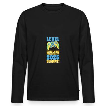 Kita Farewell First Grade School Enrollment 2025 - Men's Premium Organic Long Sleeve Shirt - black - Front - Nico (187cm)