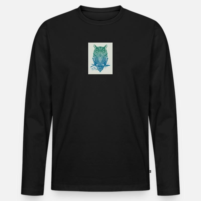 GoVoR_EULE - T-shirt manches longues Premium bio Homme - noir
