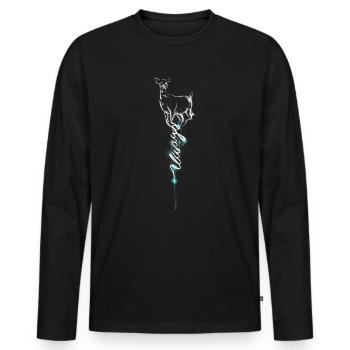 Harry Potter Doe Patronus - Men's Premium Organic Long Sleeve Shirt - black - Front - Nico (187cm)