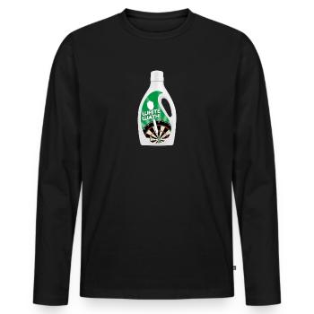 Darts White Wash Spiel Dartscheibe - Männer Premium Bio Langarmshirt - Schwarz - Vorne - Nico (187cm)